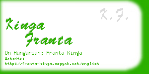 kinga franta business card
